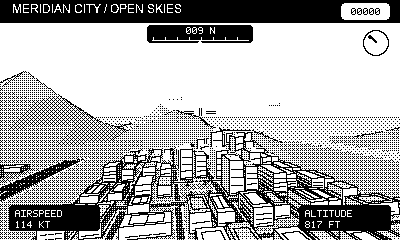 SKYLINE TEST PILOT cinematic Playdate flight demo