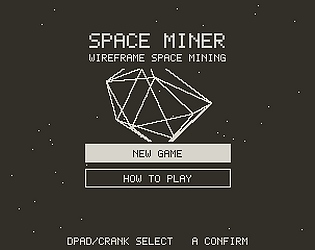 Space Miner PlayDate itch.io screenshot